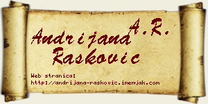 Andrijana Rašković vizit kartica